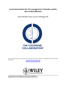 Local interventions for the management of alveolar osteitis (dry socket) (Review)