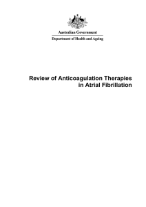 Review of Anticoagulation Therapies in Atrial Fibrillation