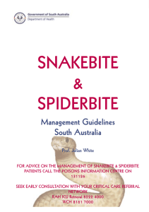 SNAKEBITE &amp; SPIDERBITE Management Guidelines