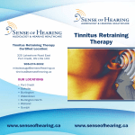 Tinnitus Retraining Therapy Tinnitus Retraining Therapy Certified Location:
