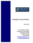 BUSINESS PLAN SUMMARY April 2002