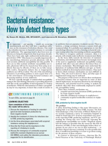 Bacterial resistance: How to detect three types T