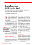 How to Reverse an Antithrombotic Agent