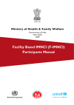 Facility Based imnci (F-imnci) Participants manual Ministry of Health &amp; Family Welfare