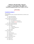 Medicare Benefit Policy Manual Federally Qualified Health Center (FQHC) Services