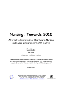 Nursing: towards 2015