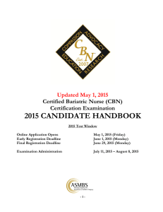 2015 candidate handbook - American Society for Metabolic and