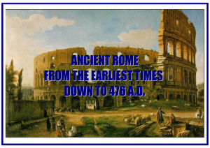 ancient rome from the earliest times down to