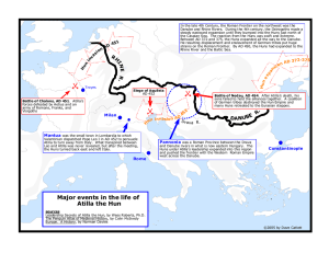 Major events in the life of Atilla the Hun