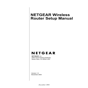 NETGEAR Wireless Router Setup Manual