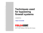 Techniques used for bypassing firewall systems