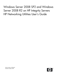 HP Networking Utilities User`s Guide