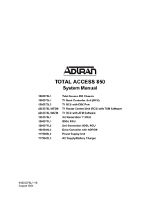 Total Access 850 System Manual
