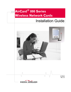 AirCard 800 Series Wireless Network Cards