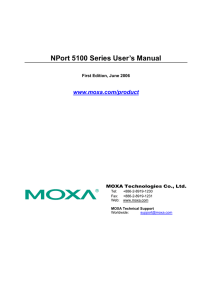 NPort 5100 Series User`s Manual