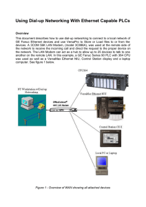 Using Dial-up Networking With Ethernet Capable PLCs