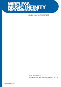 AW-GA200 User Manual V1.1 AzureWave Technologies Inc, 2006
