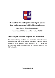University of Piraeus Department of Digital Systems Post graduate