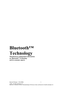 Bluetooth™ Technology - Openstorage Gunadarma