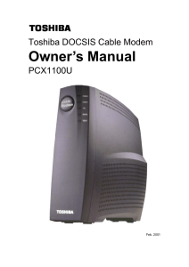 Toshiba PCX1100U User`s Guide