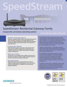 SpeedStream® Residential Gateway Family