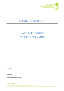 SERVICE DESCRIPTION WEB APPLICATION SECURITY SCANNING