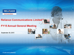 Reliance Communications Limited FY15 Annual General Meeting