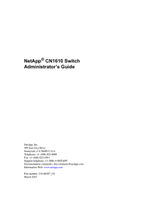 NetApp CN1610 Switch Administrator`s Guide