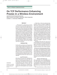 On TCP Performance Enhancing Proxies in a Wireless Environment