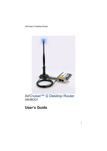 AirCruiser™ G Desktop Router User`s Guide