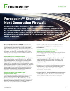 Forcepoint™ Stonesoft Next Generation Firewall