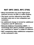 NAT (RFC 2663, RFC 2766)