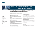 CCNA 3—Switching Basics and Intermediate Routing