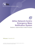 AtHoc Network-Centric Emergency Mass Notification System