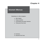 Kismet Menus - SciTech Connect
