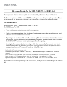 Firmware Update for the DTR-50.1/DTR-40.1/DHC-40.1