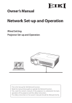 Network Set-up and Operation for LC-XB100/XB200 (English)