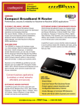CBR400 Compact Broadband N Router