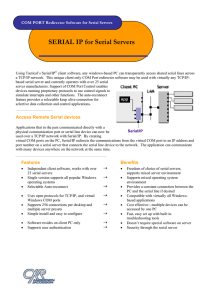 SERIAL-IP COM PORT Redirector Software for Serial Servers