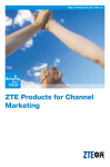 ZTE Products for Channel Marketing