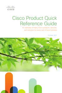 Cisco Product Quick Reference Guide