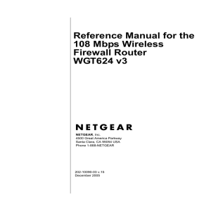 Reference Manual for the 108 Mbps Wireless Firewall