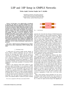 LSP and lSP Setup in GMPLS Networks