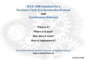 IEEE 1588, Standard for a Precision Clock Synchronization