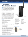 Actiontec PK5000 Wireless DSL Modem Router Product Datasheet