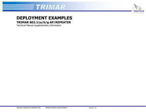 TRIMAR EXAMPLE DEPLOYMENTS