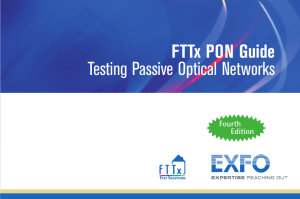 FTTx PON Guide Testing Passive Optical Networks