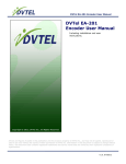 DVTel EA-201 Encoder User Manual