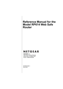 Reference Manual for the Model RP614 Web Safe Router