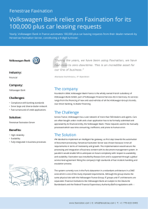 Volkswagen Bank relies on Faxination for its 100,000 plus car